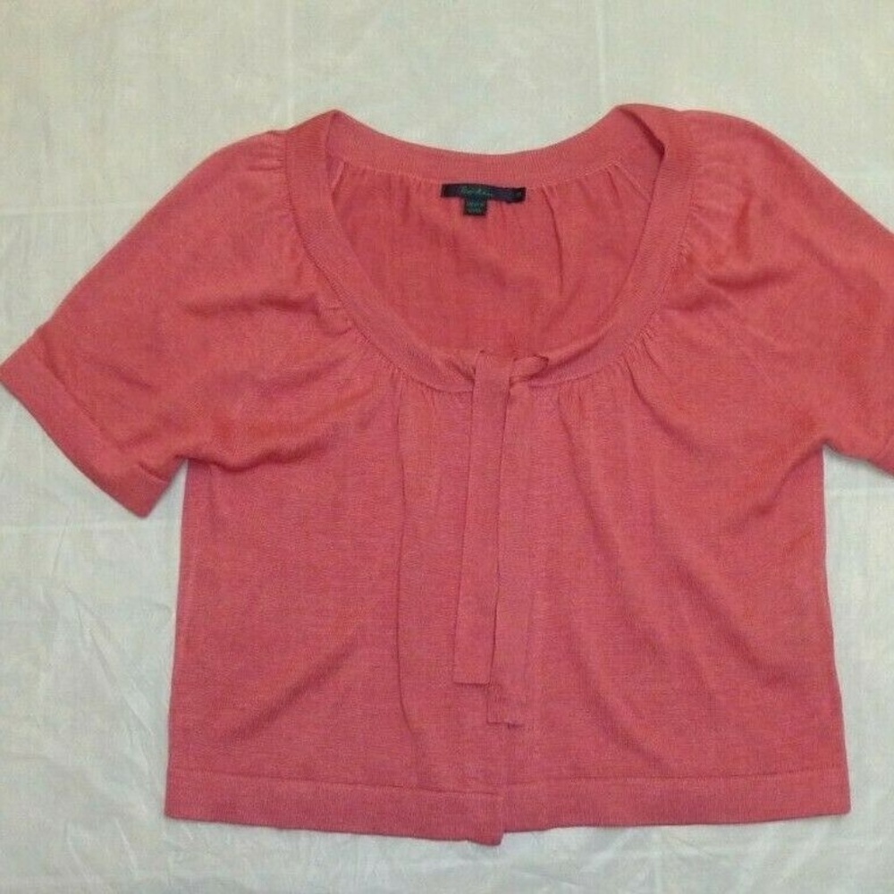 Boden Linen Silk Crop Cardigan Bolero Sweater